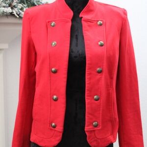 tommy Hilfiger medium red blazer coat 95% cotton 5% elastane